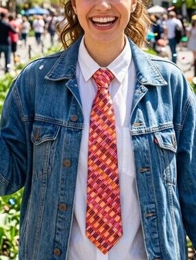 ⭐HOST PICK ⭐Geoffrey Beene 100% Silk Tie – Geometric Pattern Length 57"